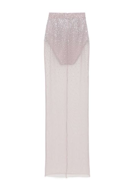 Lavender grey crystal mesh maxi skirt Alex perry - women ALEX PERRY | S0177GRY